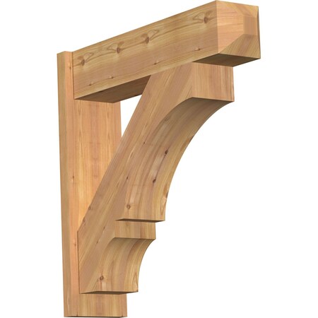 Ekena Millwork Balboa Smooth Craftsman Outlooker, Western Red Cedar, 7 1/2"W x 30"D x 30"H OUT08X30X30BOA04SWR